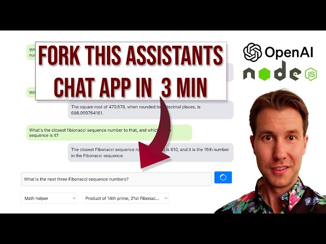 Fork this OpenAI Assistant web chat app and learn the APIs
